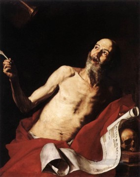 ジュセペ・デ・リベラ Painting - 聖ヒエロニムス テネブリズム ジュセペ デ リベラ